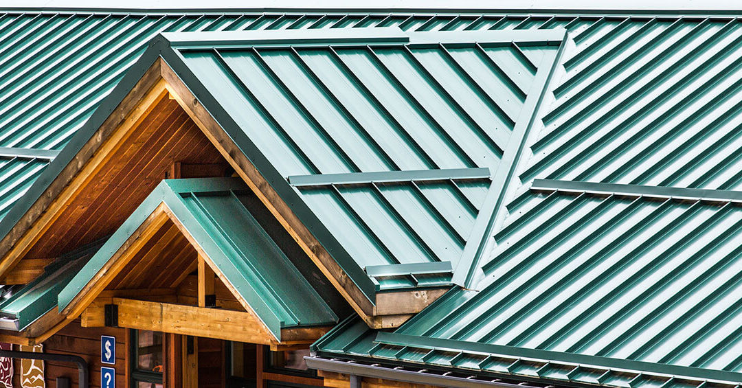 Green Metal Roof on Wood Building