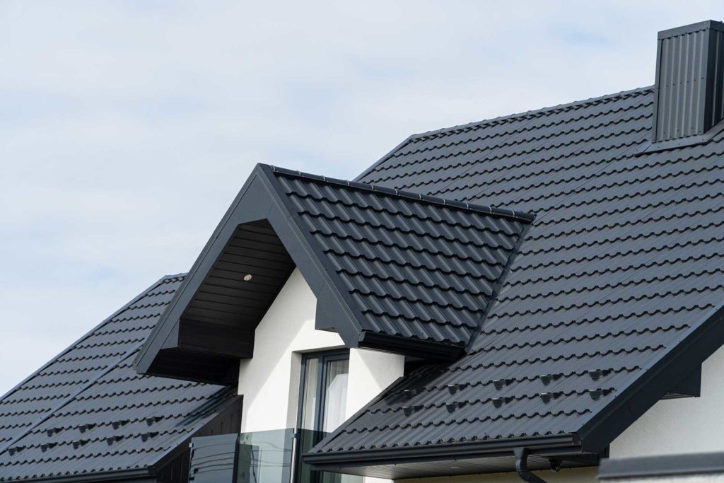 brand new roof on a house