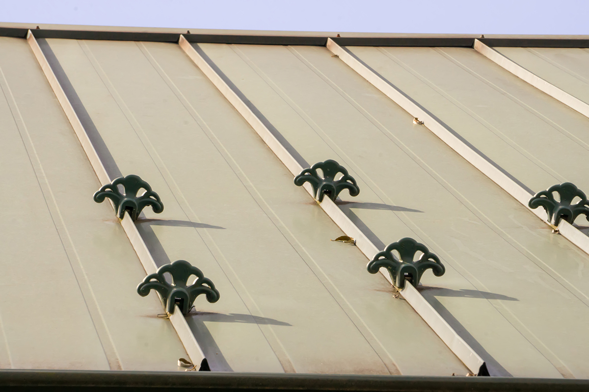 standing seam metal roofing with snow guards